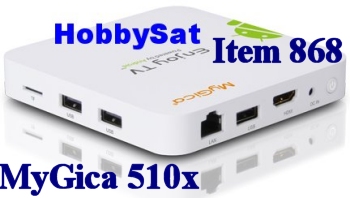 Rightside and back of MyGica ATV510x Media Player Linux Only XBMC TV Box no WiFi